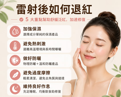 【醫美術後知識+】雷射後泛紅怎麼退?為什麼雷射術後不能亂保養?